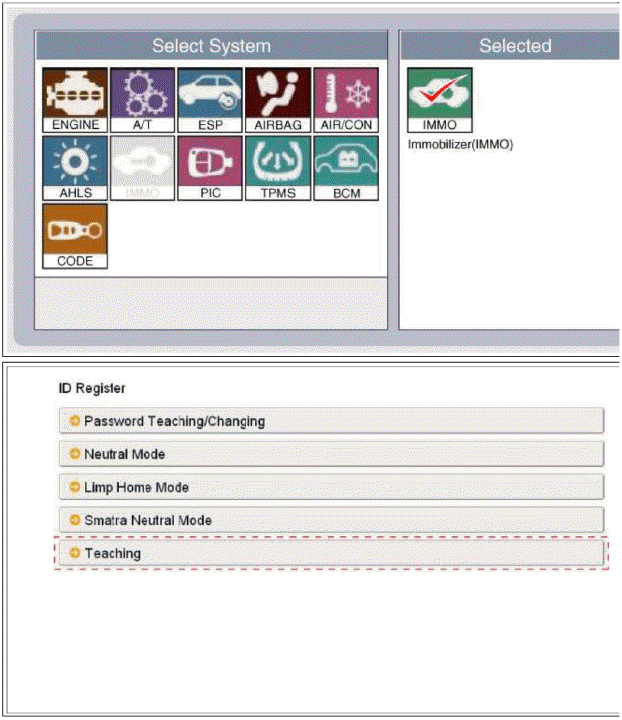 Kia Sportage (SL) / Repair procedures / Immobilizer System